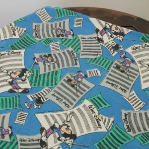 難あり 70*100 シーツ解体生地  ミッキー 指揮者 楽譜