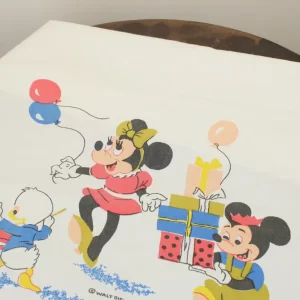 140*60 シーツ解体生地  ミッキー ミニー レトロ 風船