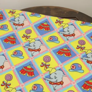 65*90 シーツ解体生地  ダンボ サーカス カラフル