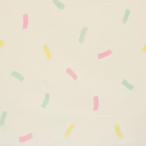 60*85 かわいい ポップ パターン 白  グリーン ピンク イエロー