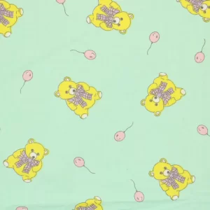 50*40 かわいい くま 風船 エメラルドグリーン