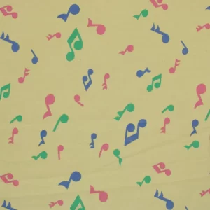 60*60 かわいい ポップ 音符 イエロー