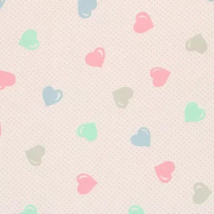 50*65 ポップ ハート ドット ピンク パステル