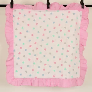 ピローカバー ハート ドット ピンク パステル