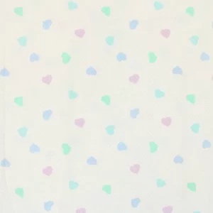 55*65 ポップ ハート ドット ストライプ ブルー