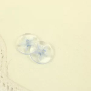 2個 13mm  花 透明 ブルー