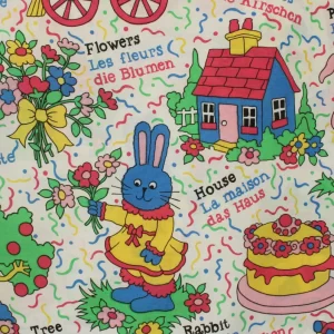 70*95  カラフル ポップ アニマル キッズ コンフェッティ 上