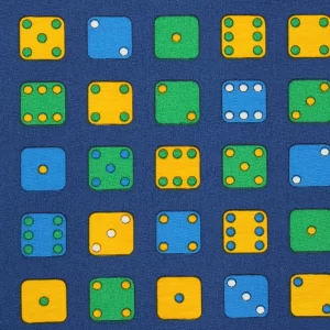 75*55 ポップ サイコロ カラフル ブルー