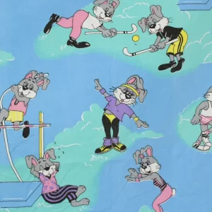 80*60 ポップ うさぎ スポーツ エアロビ レトロアニマル