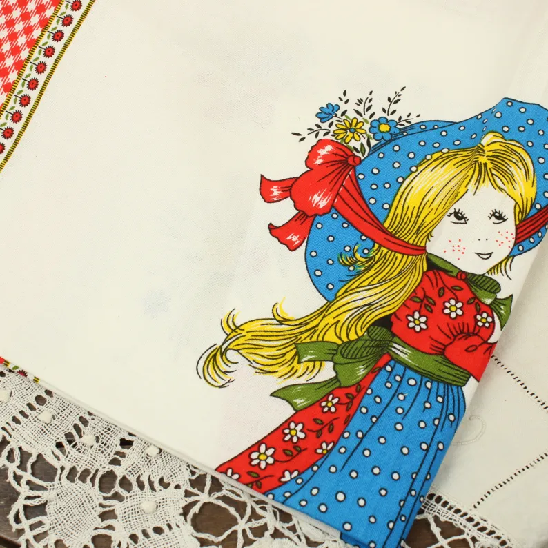 キッチンクロス 少女 テニス 赤