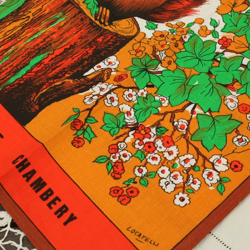 1976 カレンダー柄トーション リス 切り株