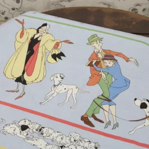 65*100 シーツ解体生地  101匹わんちゃん サブキャラ 小柄 ストライプ