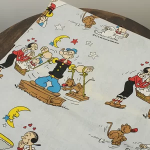 難あり 165*100 シーツ解体生地  ポパイ POPEYE ベビーカー ミモザ 星 B