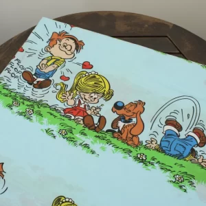 65*95 シーツ解体生地  ブルとビー Boule et Bill Billy & Buddy 花占い