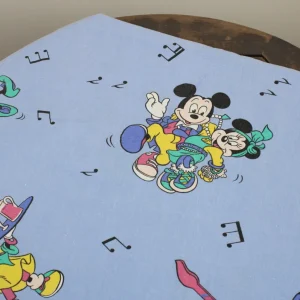 80*120 シーツ解体生地  ミッキー ミニー 音符 ダンス