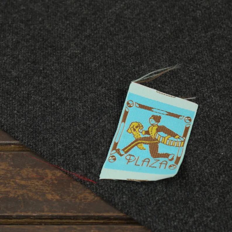 刺繍タグ PLAZA レトロブルー