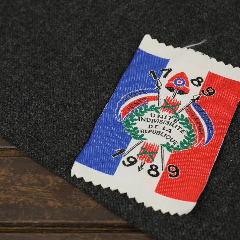 大きな刺繍タグ 1789−1989 フランス革命　