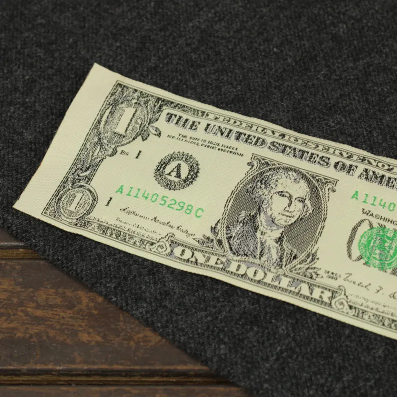 大きな刺繍タグ  USドル