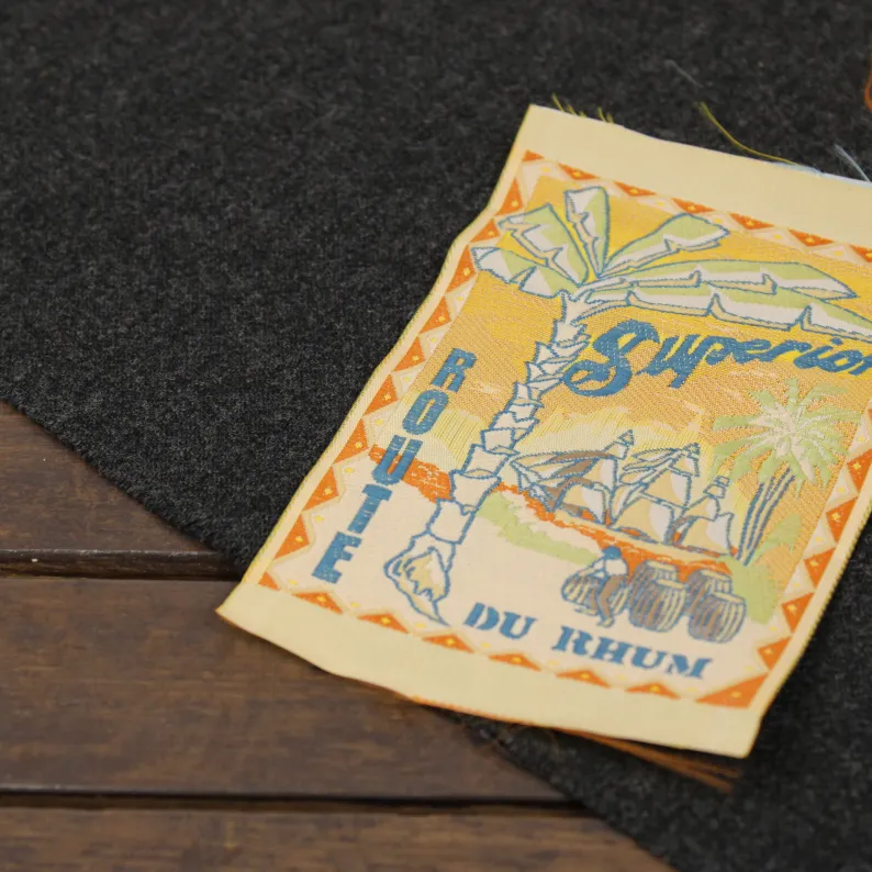 大きな刺繍タグ ROUTE DU RHUM ブラウン