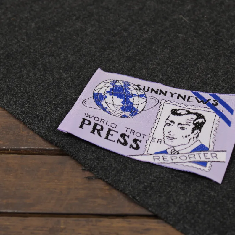 大きな刺繍タグ SUNNY NEWS リポーター