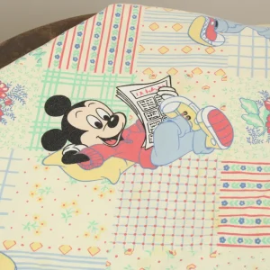100*85 シーツ解体生地  ミッキー  花 パッチ 中柄
