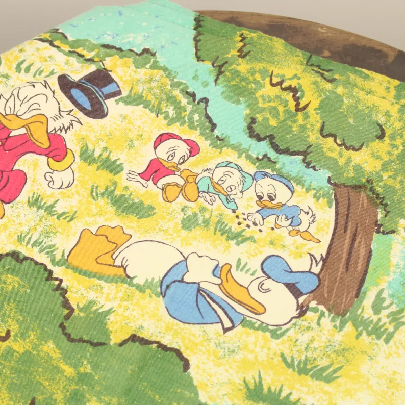 140*115 シーツ解体生地  ダックファミリー ヒューイ デューイ ルーイ ドナルド