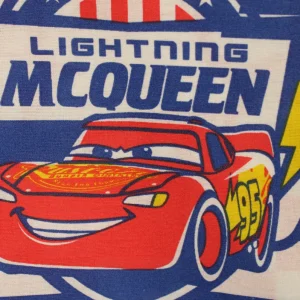 135*95 シーツ解体生地  カーズ 青ストライプ