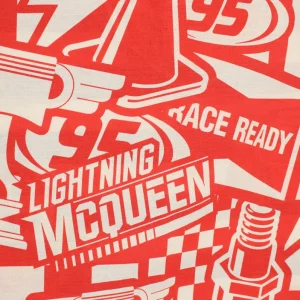 135*95 シーツ解体生地  カーズ マックイーン ロゴ 赤