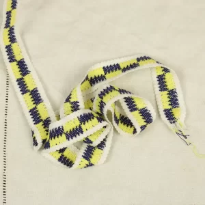 2,2cm幅  チェッカー模様 ネイビー イエロー