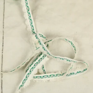 1,5cm幅  ちょうちょ グリーン フリンジ