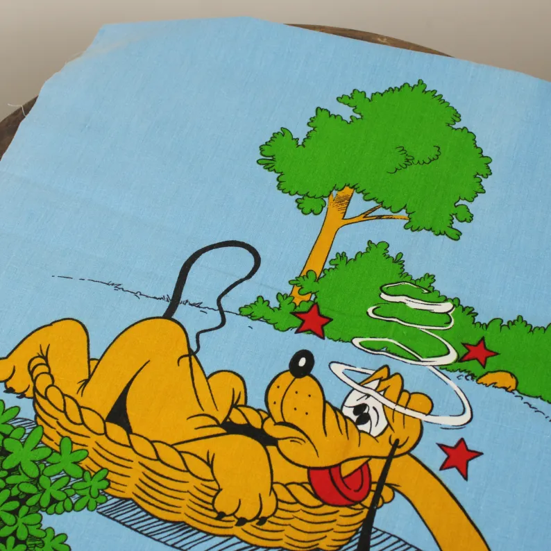 120*110 シーツ解体生地 プルート 水色