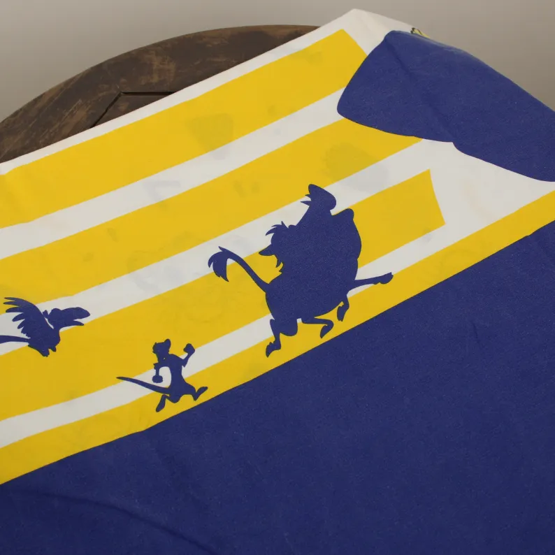 120*190 シーツ解体生地  シンバ ネイビーブルー 白