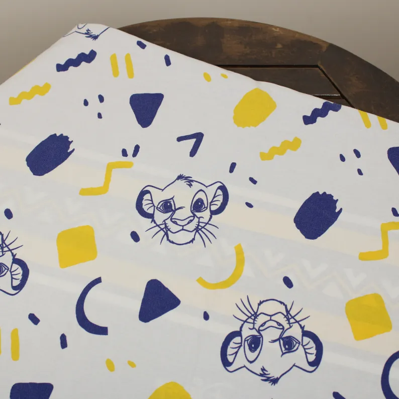 60*90 シーツ解体生地  シンバ ネイビー 白