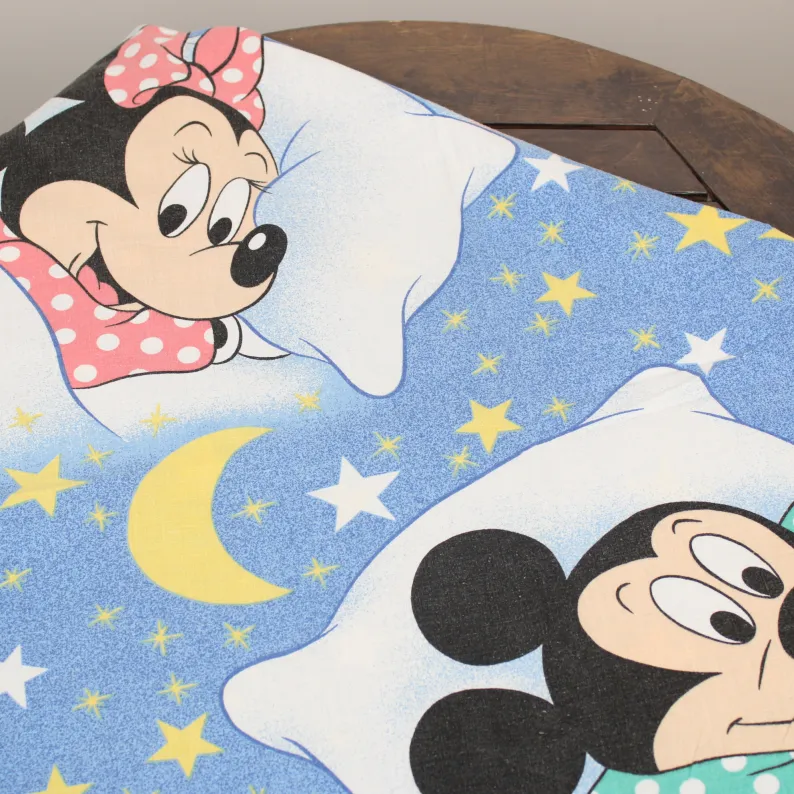 130*85 シーツ解体生地  ミッキー ミニー 星空 まくら