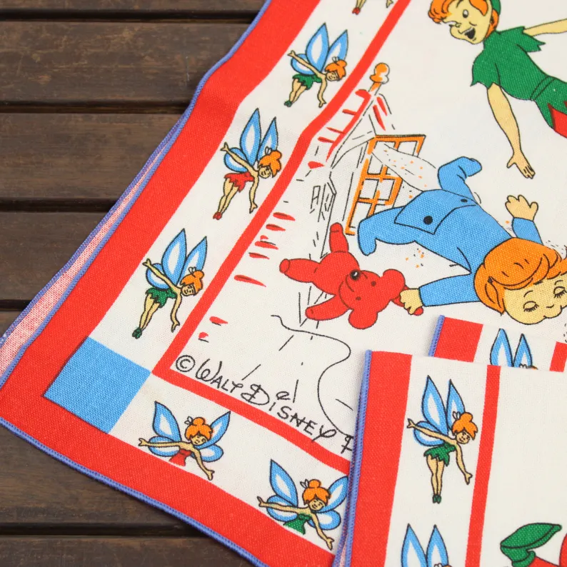 2枚セット ピーターパンのテーブルナフキン＆ランチクロス