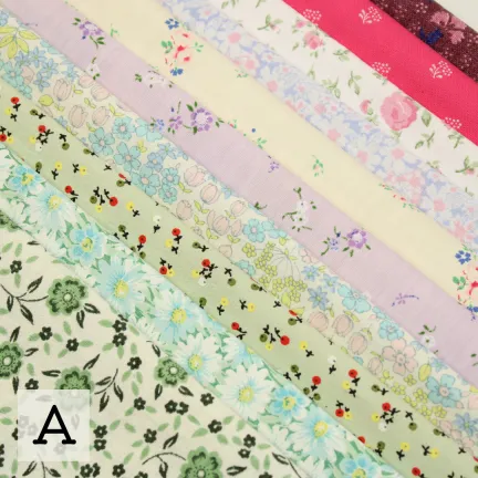 10枚セット 25*35 小花柄カットクロス A