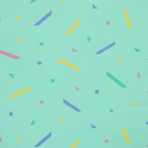 55*85 ポップ コンフェッティ グリーン カラフル