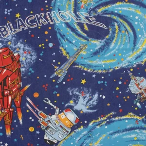 85*115 レトロポップ BLACKHOLE 宇宙 ロボ カラフル