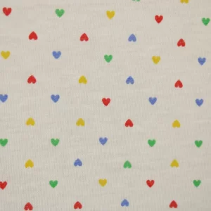 難あり ニット 145*95 かわいい カラフル ハート 白 A