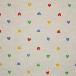 難あり ニット 145*90 かわいい カラフル ハート 白  B