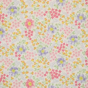 40*55 かわいい カラフル 小花 ピンク ブルー