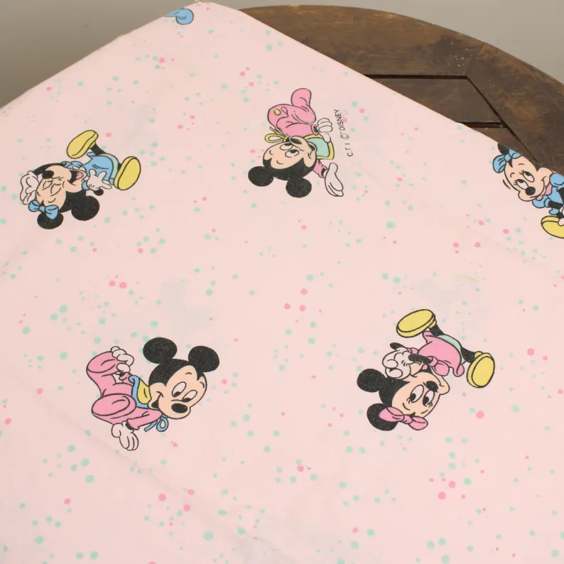 ベビー布団カバー ミッキー ミニー ピンク ドット