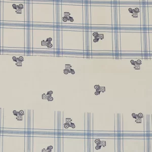 難あり 40*85  シンプル クラシックカー ブルー チェック ストライプ