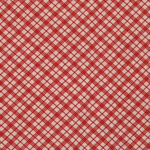 55*85 シンプル 赤 チェックプリント