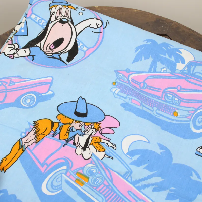 85*130 シーツ解体生地  ドルーピー Droopy Dog ドライブ