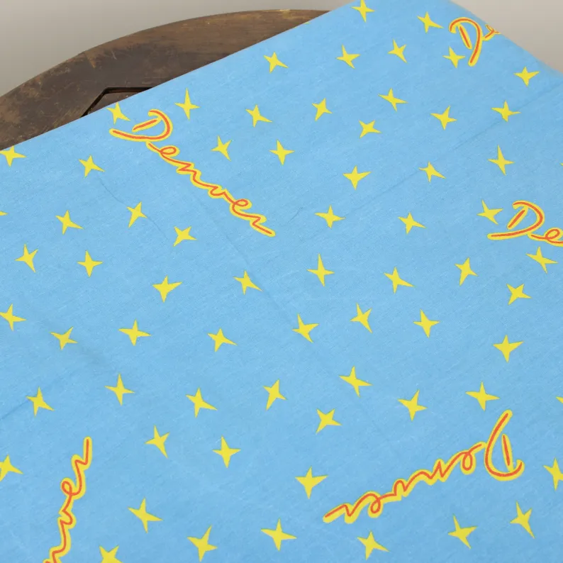 125*85 シーツ解体生地  デンバー Denver, the Last Dinosaur ロゴ