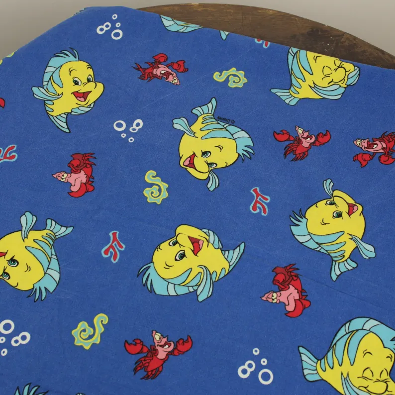 125*90 シーツ解体生地 フランダー セバスチャン 小柄 青