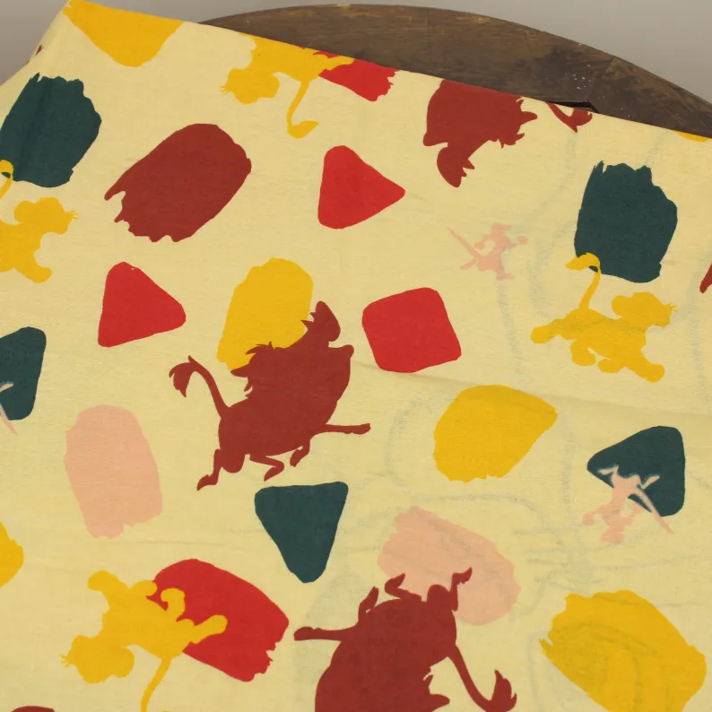 135*95 シーツ解体生地 ライオンキング シンバ シルエット アフリカン