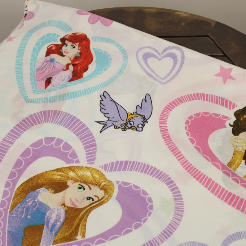 140*95 シーツ解体生地  プリンセス ポップ ハート 星