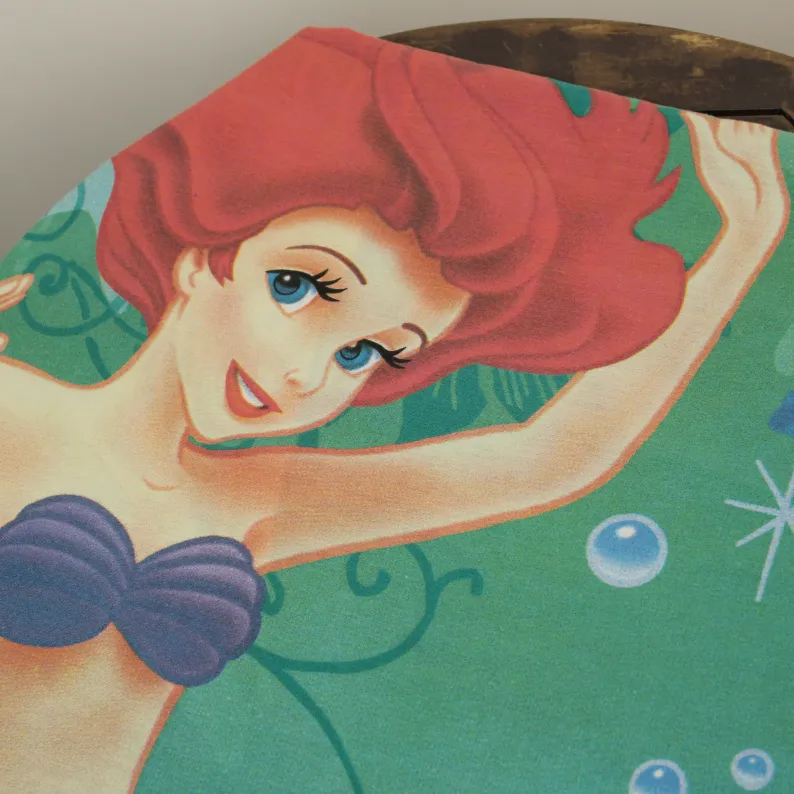 130*180 シーツ解体生地  アリエル 大柄 エメラルドグリーン 深海